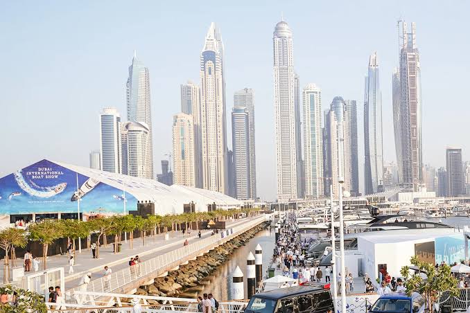 a city with tall buildings in the background
